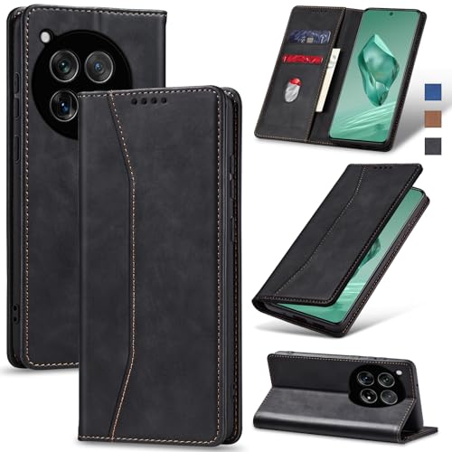 Image of Jasonyu Flip Wallet Case for OnePlus 12,Black
