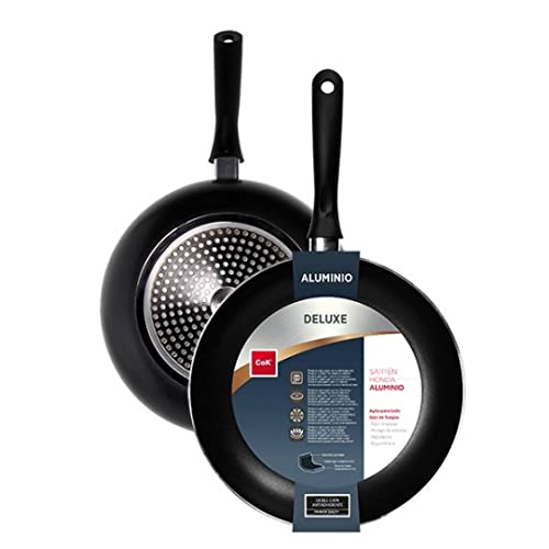 Sartén Antiadherente Cok - Envio 24 h - Apta para todas las cocinas - Inducción, Vitrocerámicas, Gas, Lavavajillas - Profesional OverGrip - Sarten Regalo - Enviado Cosecha Privada (Deluxe, 18 cm)
