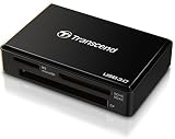 Transcned RDF8 - Lector de Tarjetas, conector USB tipo A, ranura SD, microSD, MS, y CF, Negro