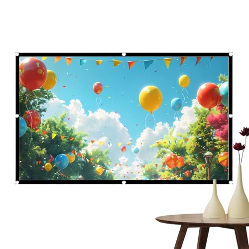 Tragbare Projektor-Leinwand – Faltbares, Knitterfreies Theaterdisplay, Magnetisches Roll-Up-Projektionssystem | Heimkino Im Innen- Und Außenbereich, Camping-Filmabende Im...