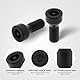 ePathChina Radschloss-Set, Radschloss-Set, Radmuttern, passend für BMW Mini, I3, I8, M2, M4, F80, X2, X4, X6, mit Hauptschlüssel, Schwarz, 5 Stück, 36136786191