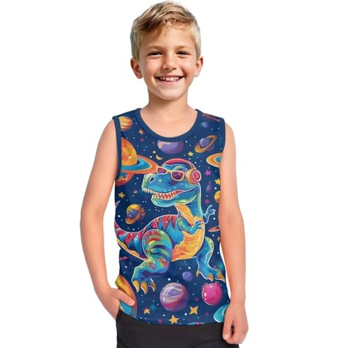 Kids Sleeveless Shirt for Boys Tank Tops 1-6 Y Summer Casual Vest Tees Round Neck Breathable Outdoor Tshirts2