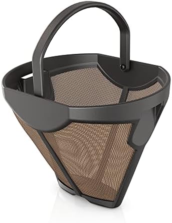 Ninja 134KKW300 Coffee Permanent Filter for CFP Dual Brew Models, Gold Tone Filter, Black 4.82'' x 4.17'' x 3.93''