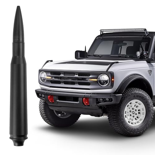 TECTICO 5.7 Inches Bullet Style Antenna for Bronco Short Antenna Accessories for Bronco 2021 2022 2023 2024 2025 & Dodge Ram Car FM AM Radio Reception Not for Bronco Sport