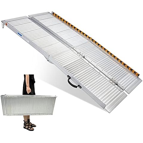 Wheelchair Ramp 6FT, gardhom 800Lbs 72" Lx28.3 W Aluminum Portable Folding Handicap Ramp 6' for Home Threshold Doorways Steps Curb Vehicle Entry Scooter Stairs Driveway Vans SUV Cover