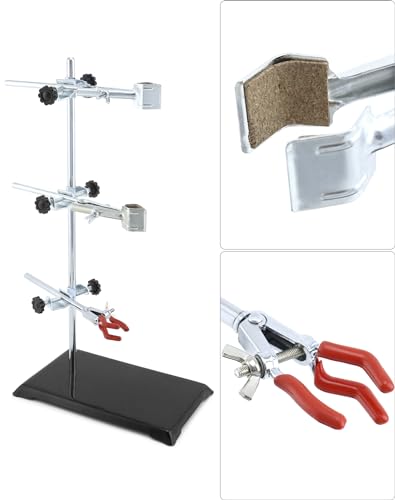 image for QWORK Laboratory Grade Metalware Set, Lab Support Stand Set with Iron 