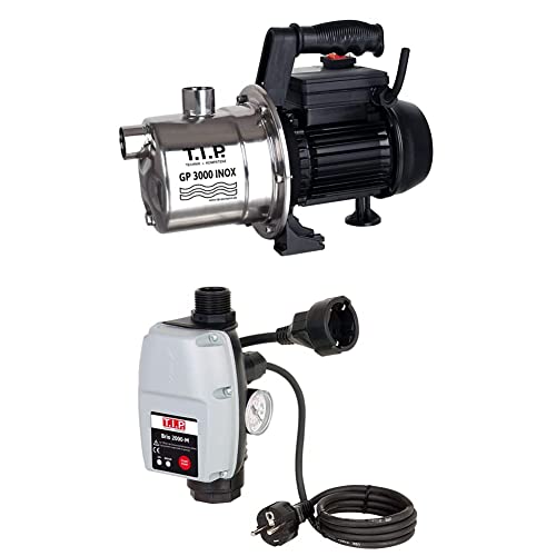 T.I.P. Gartenpumpe Edelstahl GP 3000 INOX + T.I.P. 30241 Elektronische Pumpensteuerung BRIO 2000 M