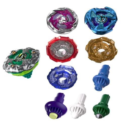 Image of BEY BLADE X X-Treme Expansion Pack, 3 Blades, 4 Ratchets, 5 Bits, Battling Tops Game Toys, Ages 8+