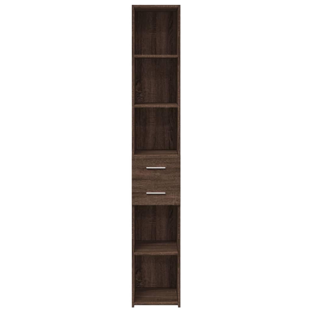 vidaXL Credenza Rovere Marrone 30x42,5x185 cm in Legno Multistrato