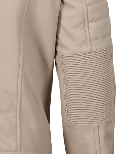 Image of fjackets Leather Jacket Men Real Lambskin - Cafe Racer Moto Style, Stand Collar Zip Up Jacket