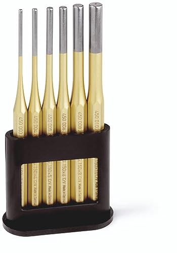 Rennsteig Splintreibersatz (Splinttreiber), 3,4,5,6,8,10mm, 8-Kant – CV-Stahl, abgerundete Kanten - 4251700