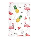 GAIREG Lindos trapos de cocina decorativos de poliéster con diseño de flamencos rosados, 28 x 18 pulgadas, juego de 6