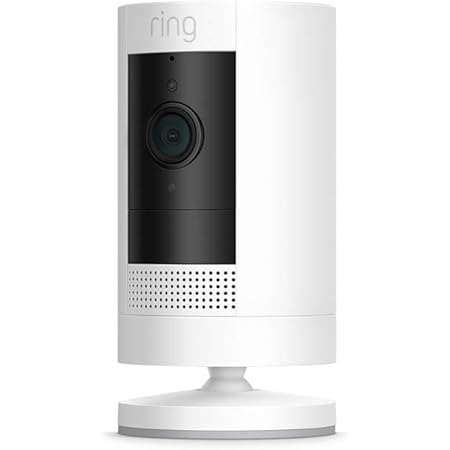 Ring Stick Up Cam Battery by Amazon | HD security camera with Two-Way Talk, Works with Alexa | With 30-day free trial of Ring Protect Plan | White