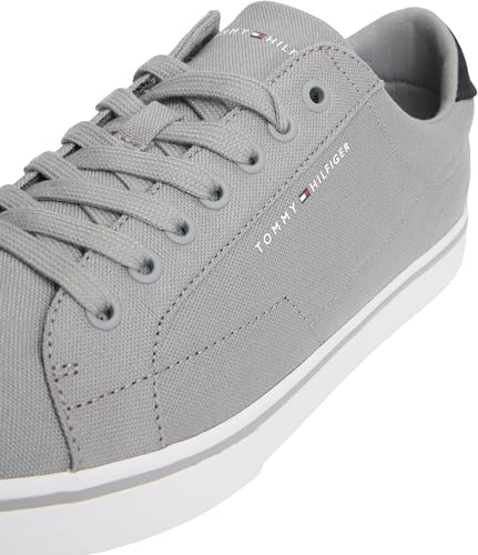 Tommy Hilfiger Herren Vulcanized Sneaker Long Lace Low Top, Grau (Universal Grey), 44 – Ansicht 5