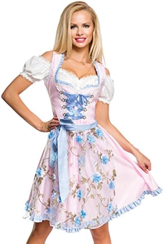 Dirndline Damen Dirndl mit Blumenschm?rze Kleid f?r Festtagseinladungen
