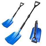 セイワ(SEIWA) 折り畳み スコップ 車載 IMP355 折りたたみ式 収納時22cm×40cm コンパクト 伸縮 長さ調整 85-102cm スコップヘッド22cm×28cm アルミニウム 軽量 高強度 スノーショベル キャンプ 災害 ガーデニング 園芸