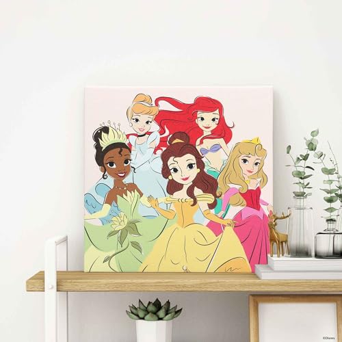 Open Road Brands Disney Princess Cinderella, Ariel, Tiana, Belle, And Aurora Gallery Wrapped Canvas Wall Decor thumb #4