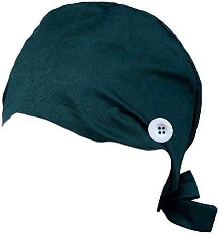 Hotme Women's and Men's Cap Working Hat with Button Sweatband Adjustable Tie Back Hats One Size Multiple Color