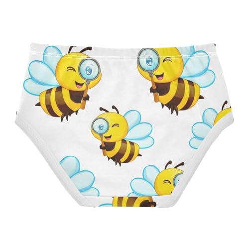 Toddler Panties, Cute Cartoon Bees Cotton Underwear Girls, 2T–8 Years2