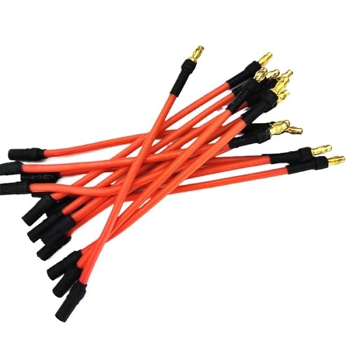Conector banana de 3,5mm en cable de silicona 16AWG de 25cm para maquetas y radiocontrol