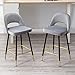Wahson Juego de 2 Taburetes Bar de Terciopelo con Respaldo Hueco Sillas Bar Altas Modernas Elegantes,Taburetes Altos de Cocina para Isla Cocina/Bar/Restaurante (Gris)