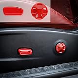 GZXinWei Red Seat Button Cover for 2010-2020 Dodge Challenger Interior Trim Decor Accessories...