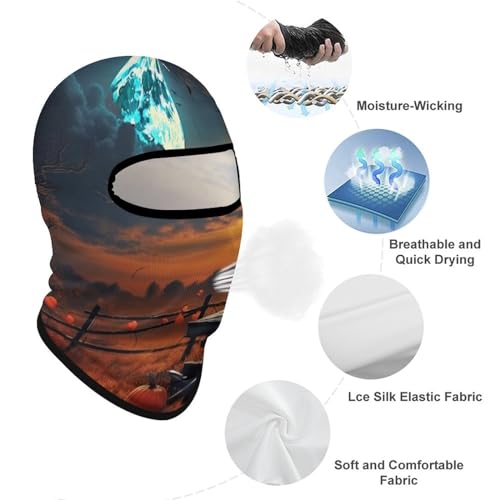 Pasamontaña para hombre y mujer, máscara facial para esquí y Halloween, cubre cara y cabeza resistente al viento miniatura 3