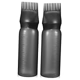 SKISUNO 2個ルートコーム付き アプリケーターボトル ヘアマニキュア用 塗ボトル シャンプー 染毛 剤の塗に適した 耐久性のある素材使用
