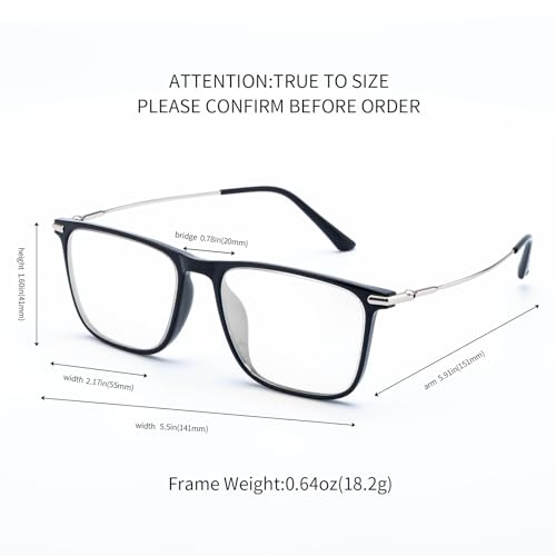Image of Professional Red /Green Color Blind Glasses for men, Titanium alloy Frame, Lightweight, Black,Indoor /Outdoor use