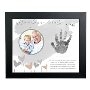 Baby Child Keepsake Handprint Frame for Grandpa with Poetry Loving Gift for Grandfather for Christmas Fathers Day Made in USA