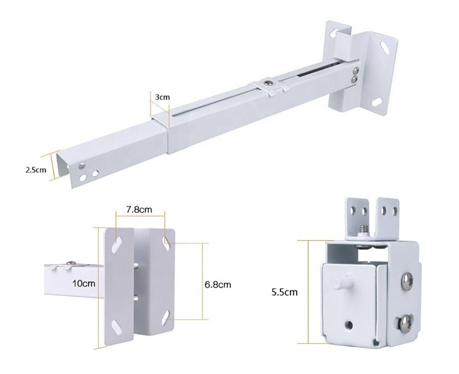 Image of SRB Adjustable Projector Ceiling Mount Stand | 16 to 25 Inch (1-2 Feet) Extendable Bracket | Universal Tilt, Swivel & Rotate Wall /Ceiling Projector Mount | Heavy‑Duty Metal Frame