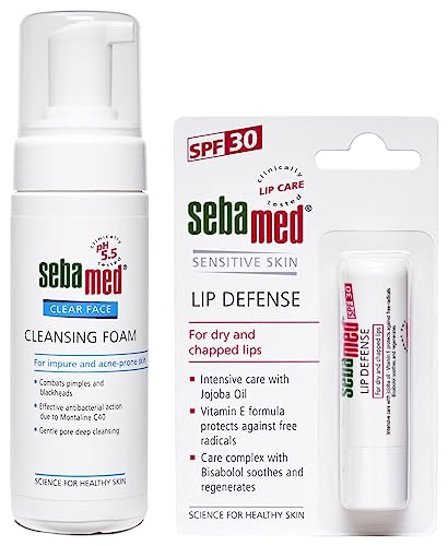 SebaMed SPF 30 Lip Defense Stick, 4.8G And Clear Face Cleansing F...