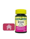 Spring Valley Iron as Ferrous Sulfate 27 mg, 250 Count + STS Home Sticker.