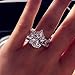Someki Cubic Zirconia Rings Statement Fashion Silver Rings Wedding Ring Engagement Ring size 8 Anniversary Birthday Gifts for Women