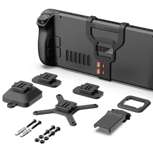 Deckmate Full System | Kickstand, VESA, Wall, and Universal Mounts | Mount Anything to Your Steam Deck and Your Deck onto Anything Use Your own USB-C hub or Dock | Compatible with All Cases!