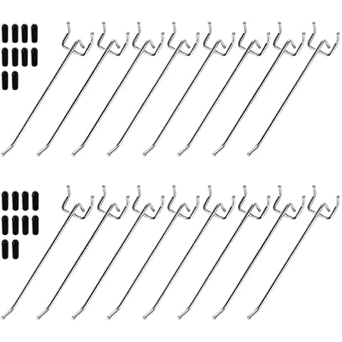 Ganchos para Tableros con Agujeros, 20 Piezas, Ysmorla Cover