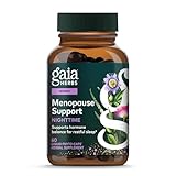 Gaia Herbs, 女性向け、Menopause Support、ナイトタイム、ブラックコホッシュ＆ミモザ配合、ヴィーガンLiquid Phyto-Caps®（リキッドフィトカプセル）60粒