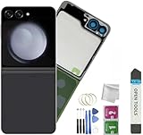 Z Flip 5 Back Glass Replacement for Samsung Galaxy Z Flip 5 Phone Back Cover Glass with Pre-Installed Tape+Toolsd (Graphite)