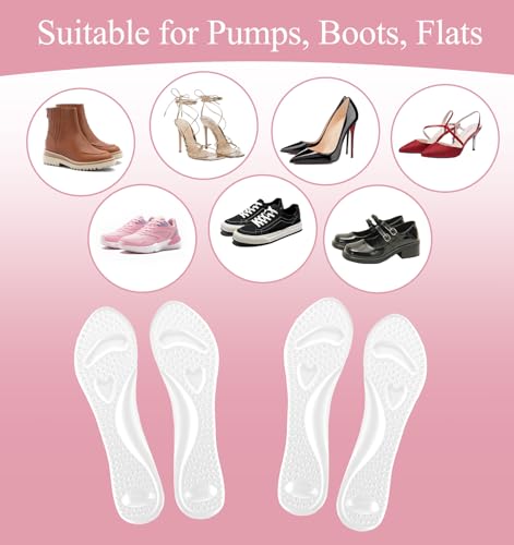 2 Pares de Plantillas para Mujer, Inserciones 3/4 Antideslizantes miniatura 3