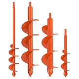 4Pcs Multi Purposes Auger Drill Bit Set for Planting Hole 1.6 X 9 & 2 X 16 & 3 X 12 & 3.5 X 16 inch Auger Bit for Post Hole Digger Tool for Beach Umbrella Holes, Fence Posts