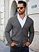 Runcati Mens Cardigan Sweater Casual Cable Knitted V Neck Button Down Winter Sweaters Dark Gray