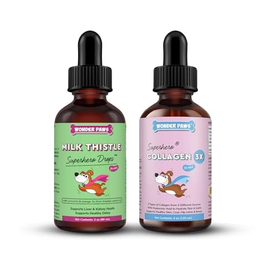 Milk Thistle Drops Plus Liquid Collagen - for Dogs Liver and Kidney Support, Detox & Skin Support - Milk Thistle 2 Ounces – Liquid Collagen 4 Ounces