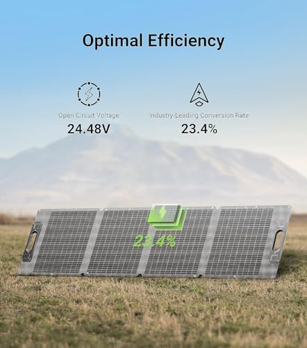 Image of Dabbsson 210Watt Portable Solar Panel for Power Station, Foldable Charger, Adjustable Kickstand, High-Efficiency Monocrystalline PV Module, Waterproof IP67 for Outdoor Camping, RV, Blackout
