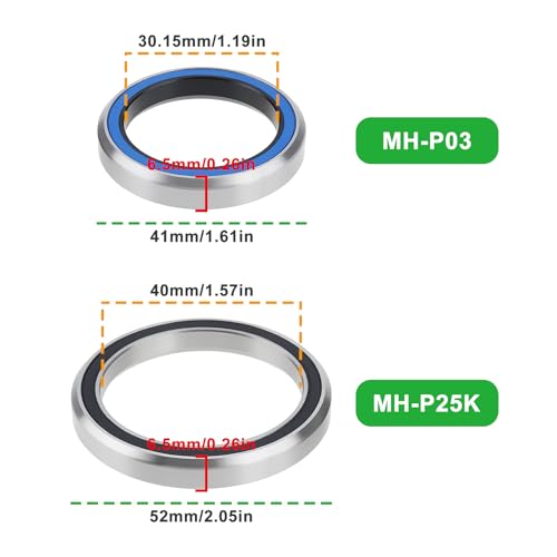 The Lord of the Tools 2Pcs MH-P03K MH-P25K Bicycle Headset Bearings Replacement Compatible with Cane Creek Series 40 and 110 - Thumbnail 3