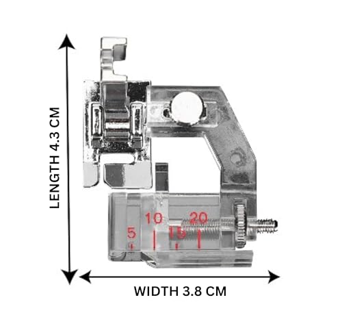 Image of ZENITH Bias Tape Foot Pressure Foot Snap on Type for Automatic Electric Low Shank Sewing Machines Suitable for Usha Janome Brother Singer etc Steel Finish (Bias Tape Foot)