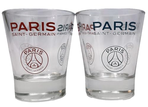 PSG 2 x Verre shooter à liqueur Collection officielle PARIS SAINT GERMAIN
