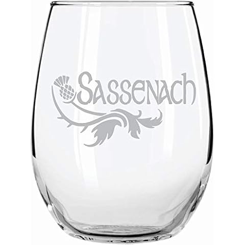 Sassenach Gaelic Scottish Stemless Glass | Outlander Highlander Fans | Perfect for any Man or Woman that Identifies with Irish, Scottish, Celtic or Gaelic Heritage or Just Enjoys the Series Cover
