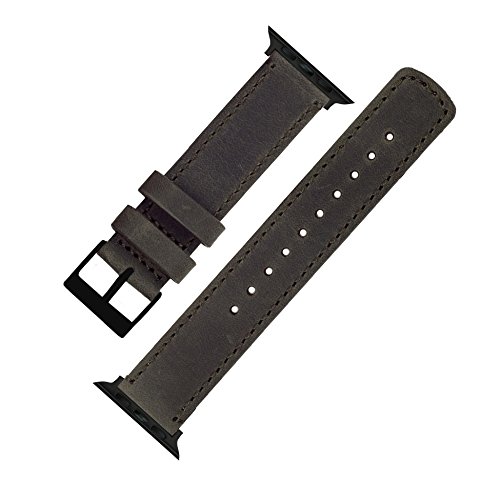 Image of BARTON WATCH BANDS - Top Grain Leather Watch Bands Compatible with Apple Watch Models - 1, 2, 3, 4, 5, 6, 7, 8, 9, 10, SE, Ultra & Ultra 2