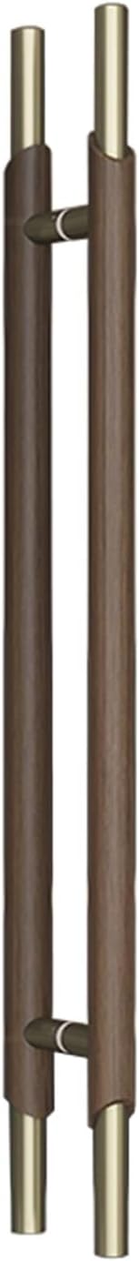 Solid Wood Long Pull Handle for Glass Door Modern Front Door Commercial Bar Pull Handle for Shops/Residential Stylish and Durable Design (Color: Style2 Size: 60X30cm)