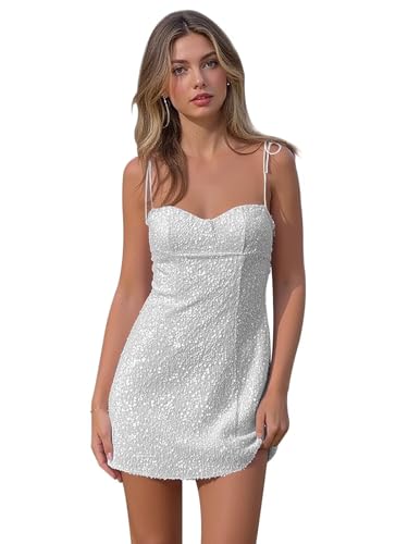 M·Q NAIL Women's Silver Cocktail Dresses Summer Off Shoulder Graduation